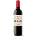 A bottle of Artesa Tempranillo Rioja red wine, featuring a dark glass bottle, a cream-coloured label with red and black text, and a red foil capsule at the neck, set against a plain white background.
