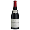 A bottle of Boutinot Les Coteaux Cotes du Rhone Villages with a white label with a bee on it on and a red foil capsule and white background.