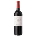 A bottle of Circumstance Merlot red wine with a white label and a red foil capsule at the top, set against a plain white background.