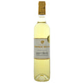 A 500ml bottle of Domaine de Grange Neuve Monbazillac. It has a white label with gold and black writing and has a gold foil capsule.