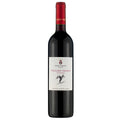 A bottle of red wine from Domaine d'Tourelles specifically Cinsault Vieilles Vignes , with a dark glass bottle, a white label, and a red foil capsule on a white background.