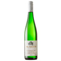 A green glass bottle of Dr. Loosen Bernkansteler Lay Riesling against a plain white background.