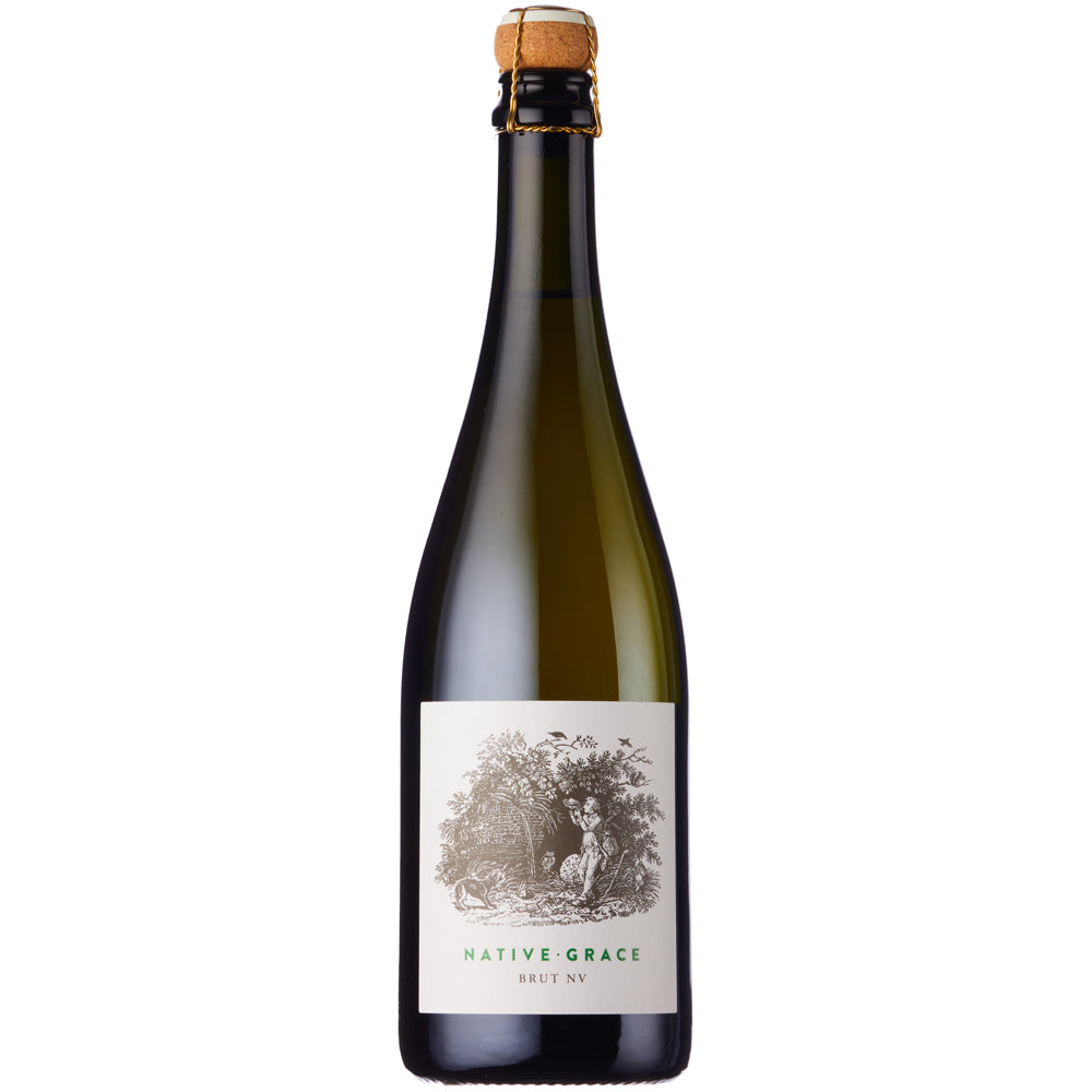 Wine bottle with 'Native Grace' label on a white background.