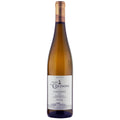 A bottle of Il Cascinone Fontanino Riesling white wine, featuring a gold foil capsule, a dark glass bottle, and a white label with black text, set against a plain white background.