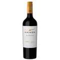 A bottle of Kaiken Clásico Malbec red wine, featuring a dark glass bottle with a white label and a gold foil cap, set against a plain white background.