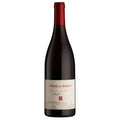 A bottle of La chapelle du marin Cotes du Rhone red wine. It has a beige label and red foil capsule.