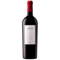 A bottle of Vetus red wine with a dark glass body, a red foil capsule at the neck, and a white label featuring the Vetus brand name and a minimalist circular graphic.